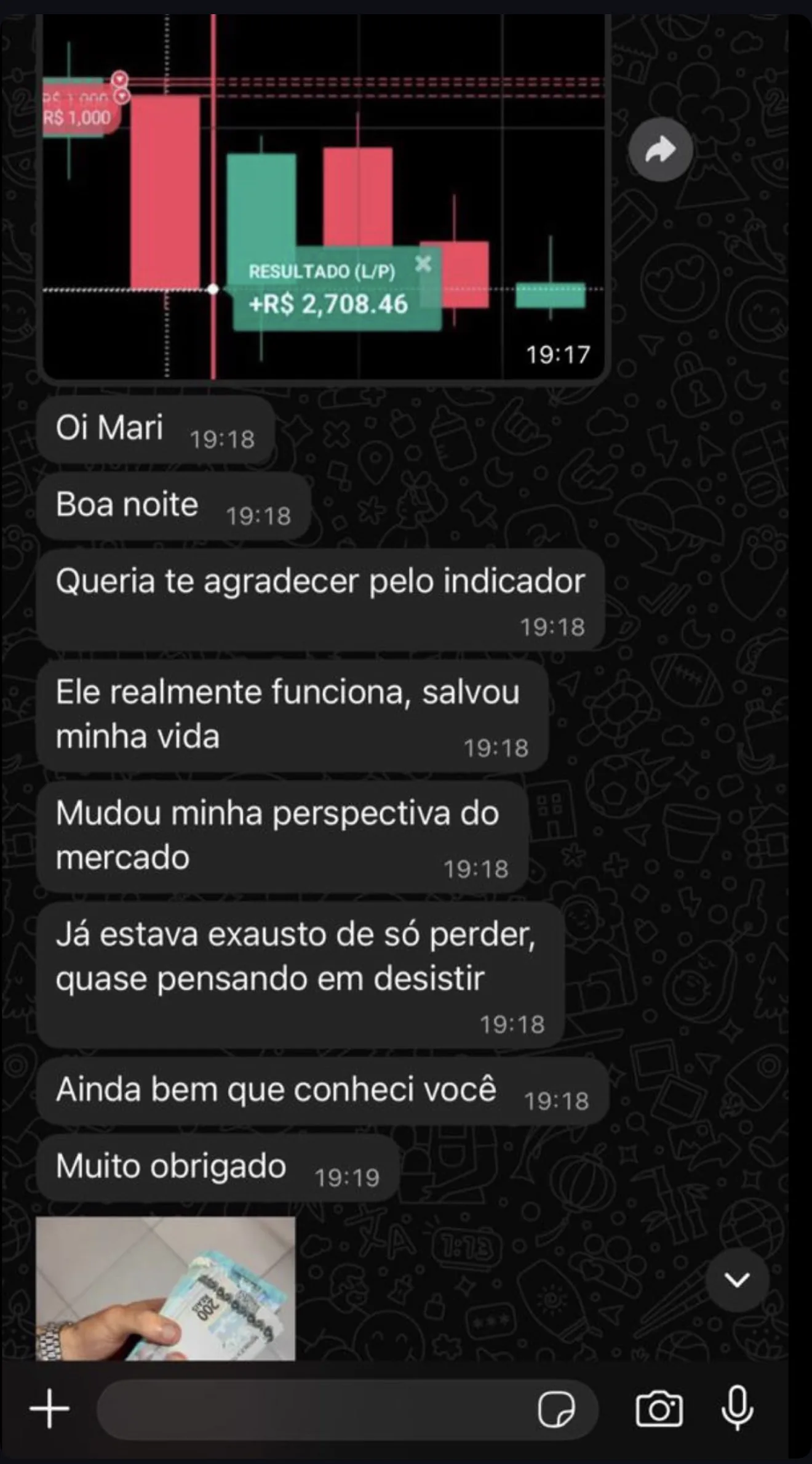 Depoimento de aluno da Mari Trader 1